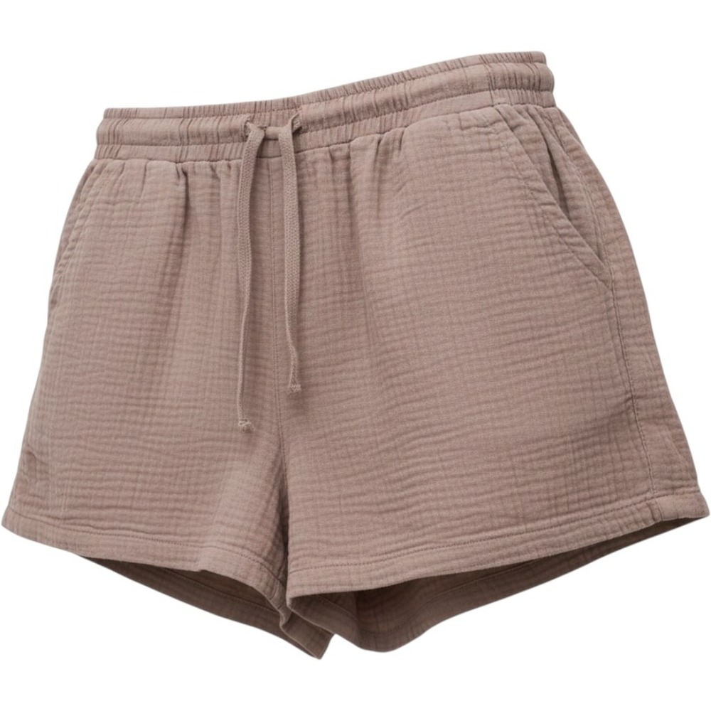Bobi Los Angeles Mauve Brown Cotton Gauze Drawstring Lounge Shorts Womens Medium